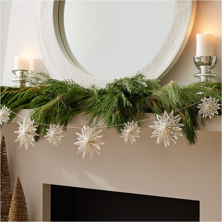 Paper Snowflake Garland | West Elm (US)