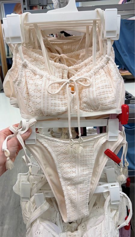 New crochet off white bikini at Target 

#LTKswim #LTKfindsunder100 #LTKfindsunder50