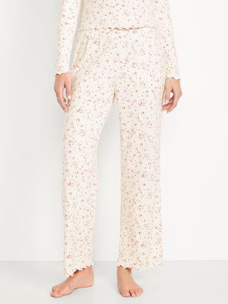 High-Waisted Cozy Rib Pajama Pants | Old Navy (US)