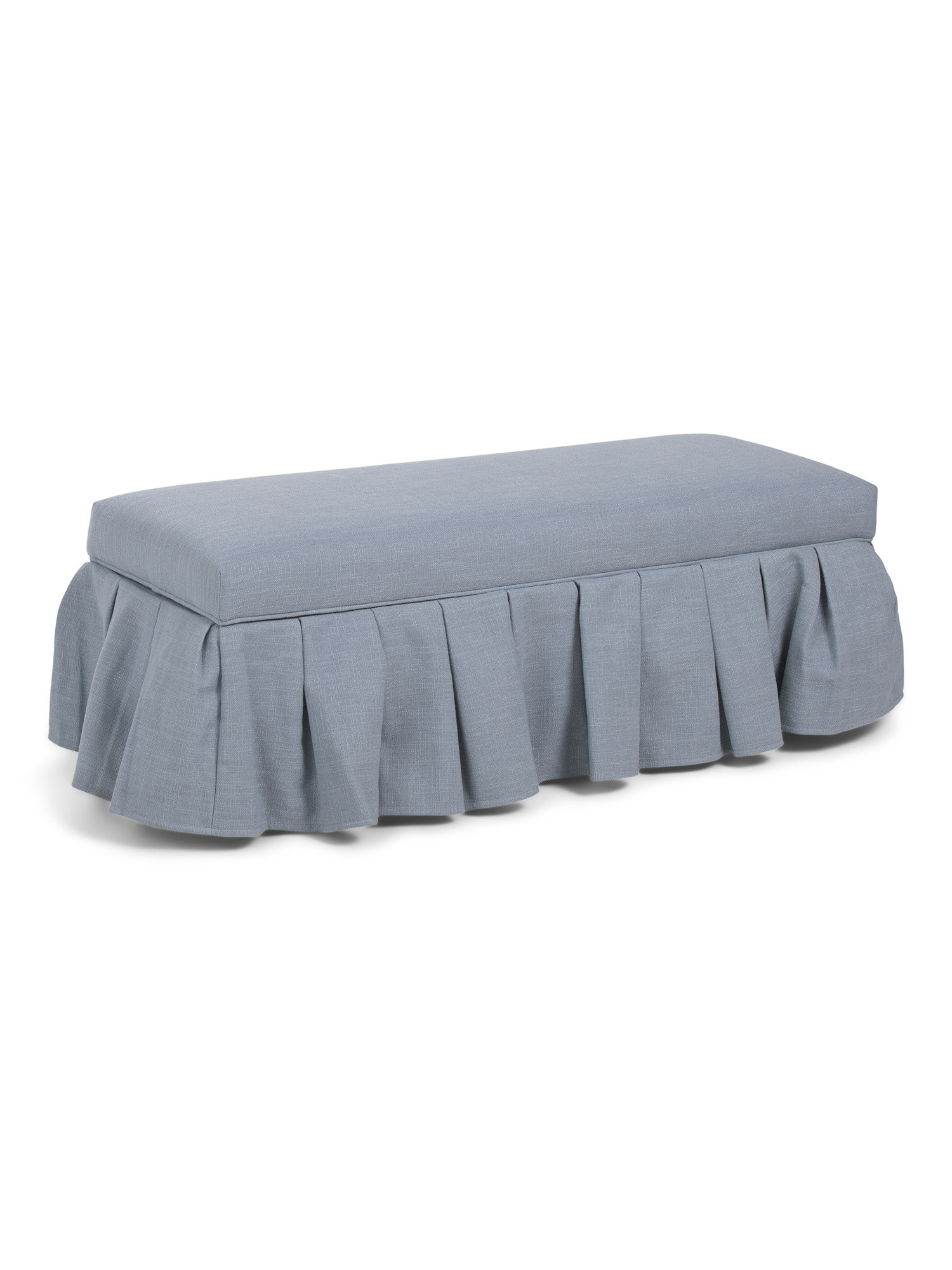 50x18 Box Pleated Bench With Storage | TJ Maxx