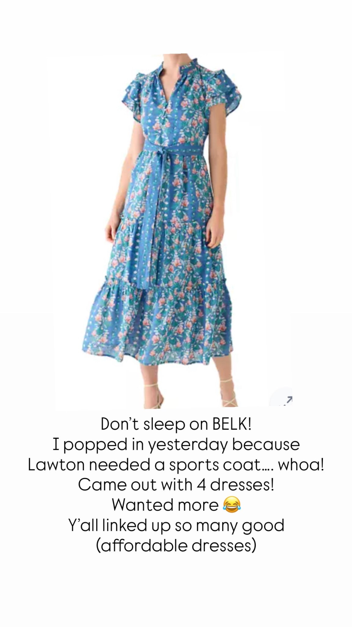 Went into Bell yesterday to grab my husband a sports coat left with a sports coat +5 dresses all on sale more than 50% off. Linked my faves and some of what I got  