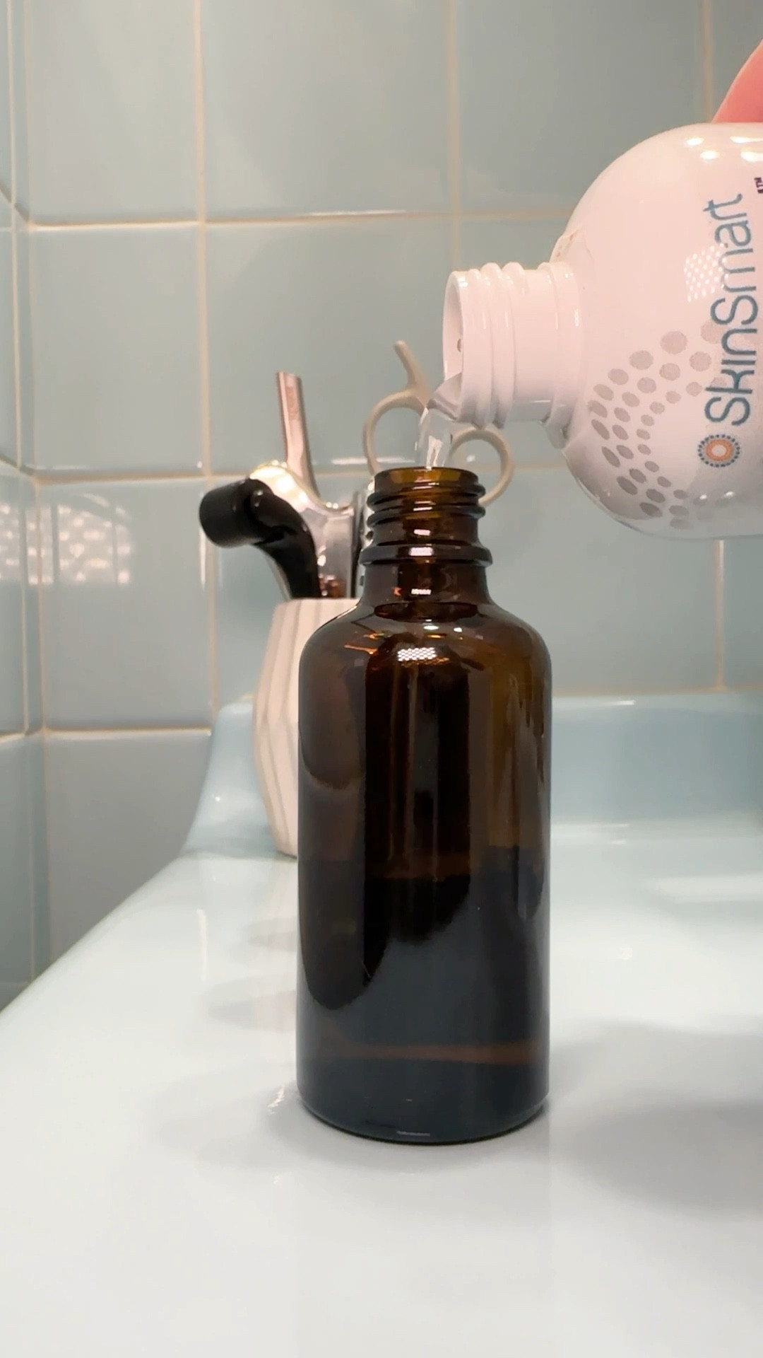 Decant your favorite products into smaller containers so you always have them wherever you go 