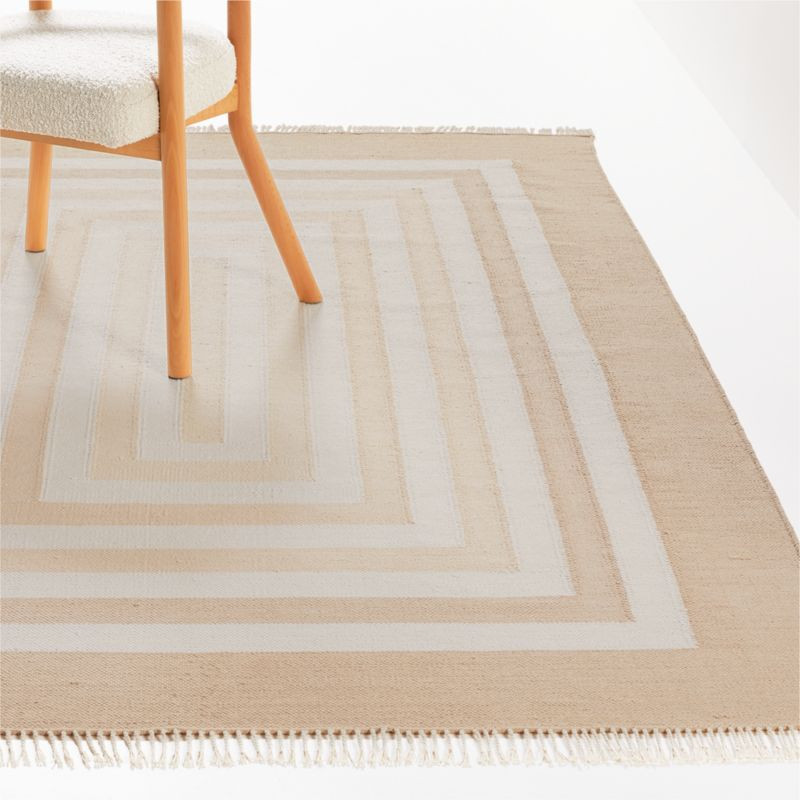 Groovy Tuesday Handwoven Pink Geometric Rug by Leanne Ford | Crate & Kids | Crate & Barrel
