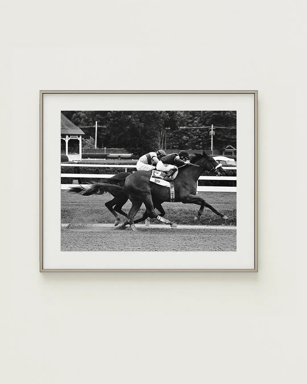 Printable Horse Racing Photo – Black & White Saratoga Race Track Wall Art, Vintage Horse Photog... | Etsy (US)