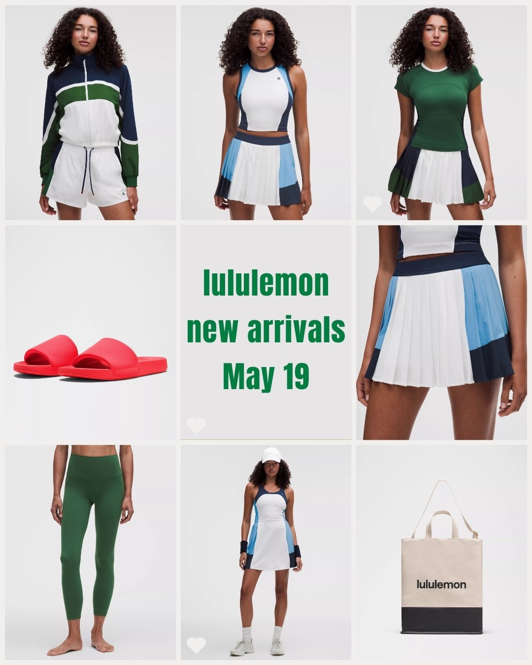 Lululemon new releases may 19 

Lots of tennis inspired gear and color block items

#LTKcanada #LTKsummer #LTKfitness