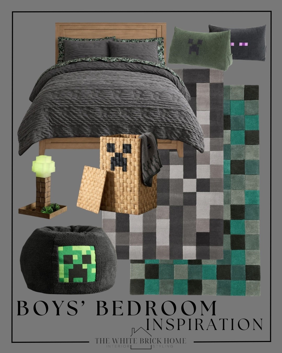 A round up of newly released decor finds for a Minecraft themed bedroom - I love this quilt pattern paired with this gray bedroom rug. Add in a few other Minecraft inspired decor finds for a kiddos bedroom!

Minecraft, Minecraft themed bedroom, kids room, kids bedroom, boys room, boys bedroom, Minecraft themed gift ideas, Minecraft room, Minecraft themed bedroom, boys room decor, boys room ideas, Minecraft room, teen boy bedroom, teen bedroom, boys room finds, home decor ideas, home decor boys bedroom, kids bedroom, pottery barn, pottery barn teen

#LTKHome #LTKKids #LTKSaleAlert