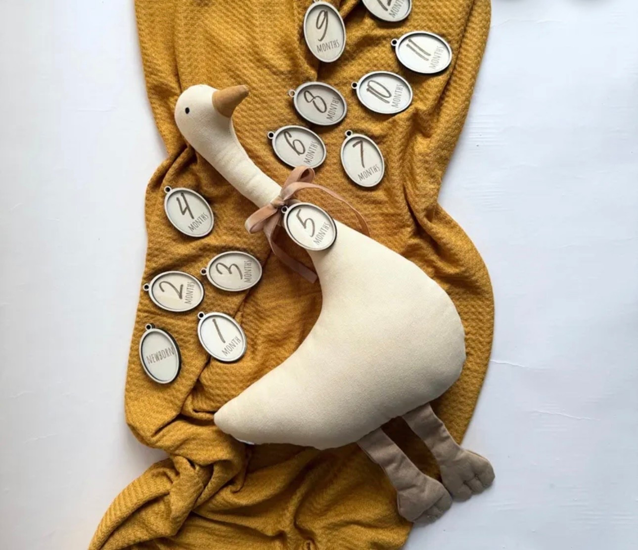 Baby Milestone Marker Boy and Girl Growth Tracker Plush Animal Toy Newborn Photoshoot Prop Goose Theme Nursery Decor Milestone Baby Sign

#LTKmomlife #LTKBaby #LTKKids