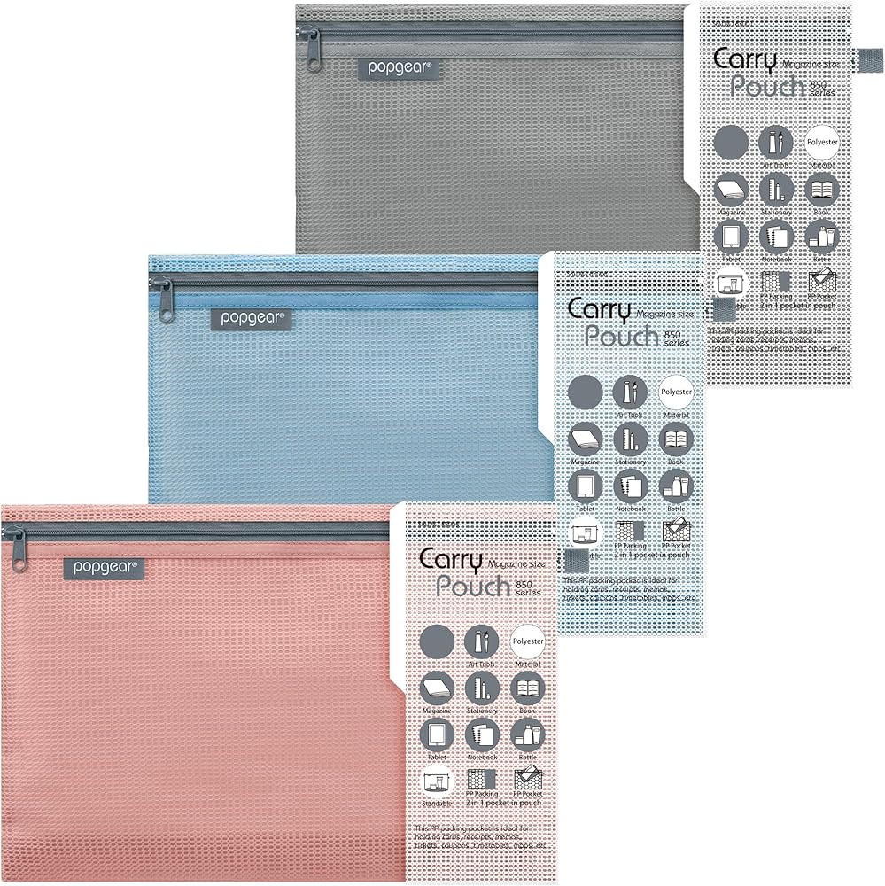 popgear Expandable Mesh Zipper Pouch, Water Repellent Zipper Bag, Compact Travel Packing Pouches,... | Amazon (US)