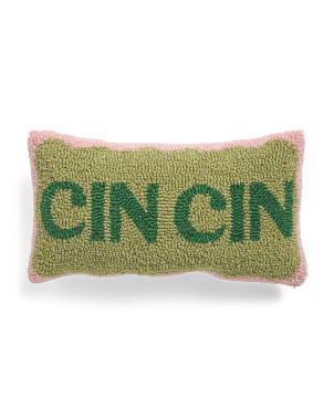 9x16 Cin Cin Hooked Pillow | 012-printed Decorative Pillows | Marshalls | Marshalls