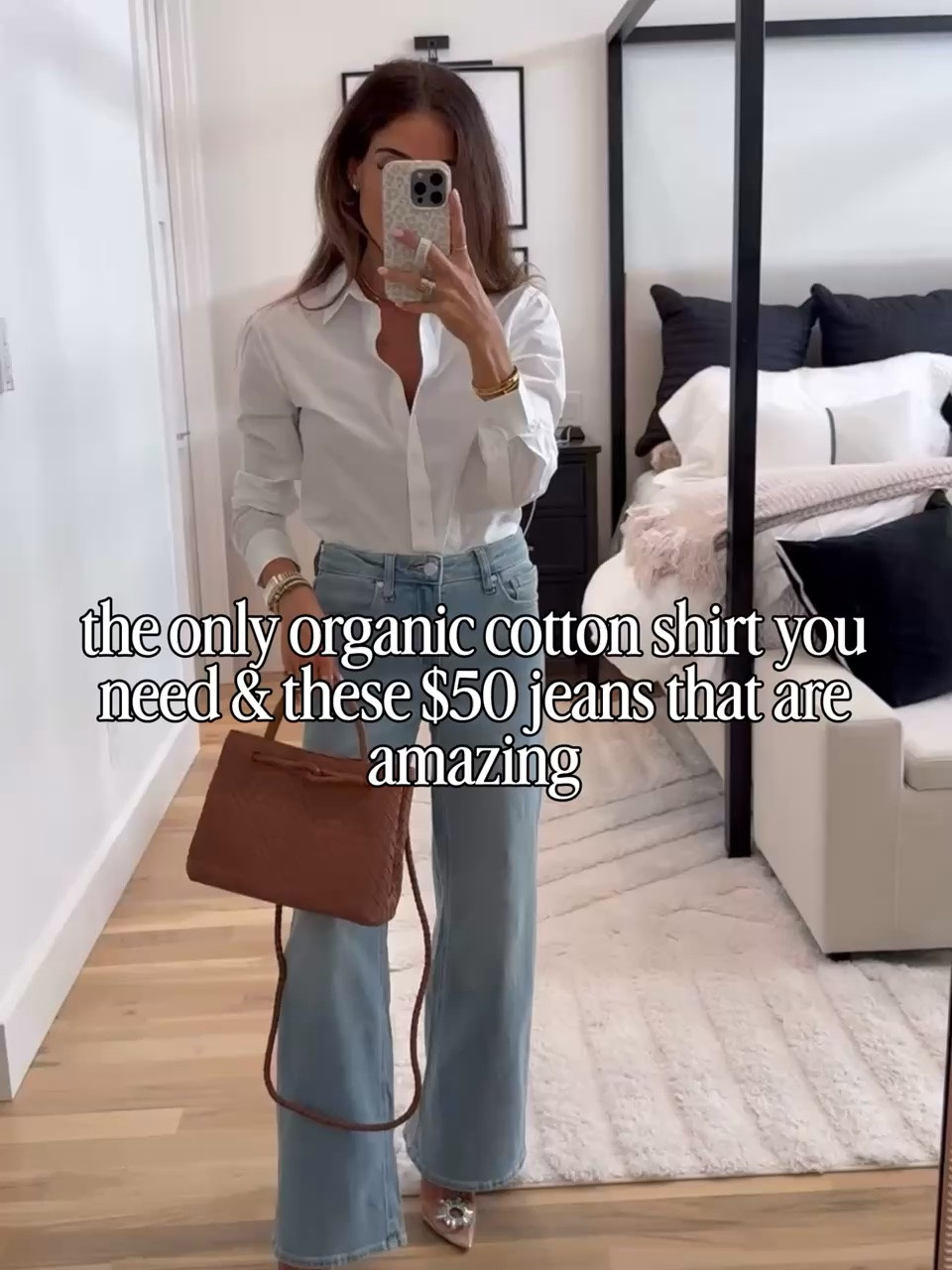 My favorite white button down shirt size xs and affordable jeans size 24s  fall outfit