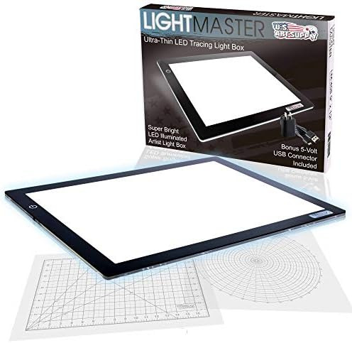 U.S. Art Supply Lightmaster 24.3" Diagonal Professional (A3) 12"x17" LED Lightbox Board 12-Volt S... | Amazon (US)