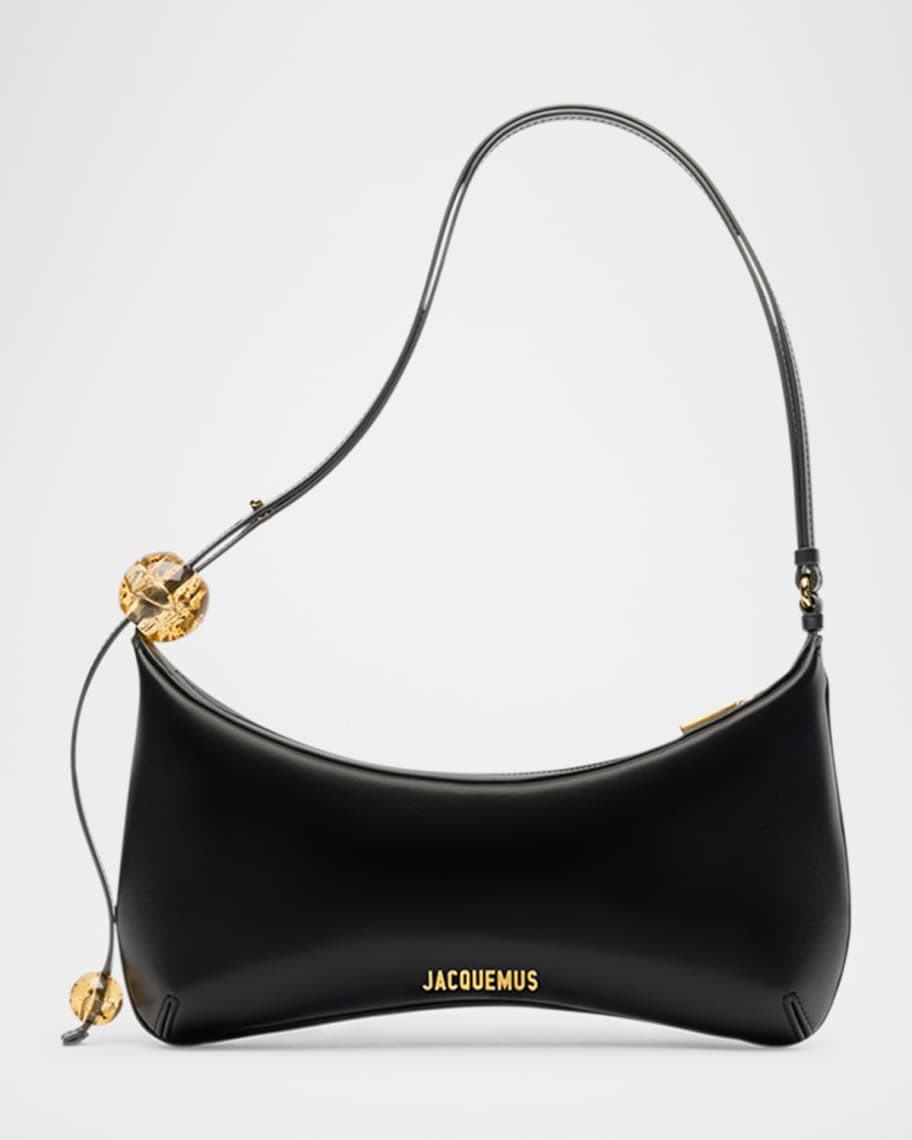 Jacquemus Le Grand Bisou Perle Leather Shoulder Bag | Neiman Marcus