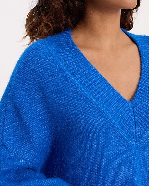 V-Neck Oversized Sweater | Express