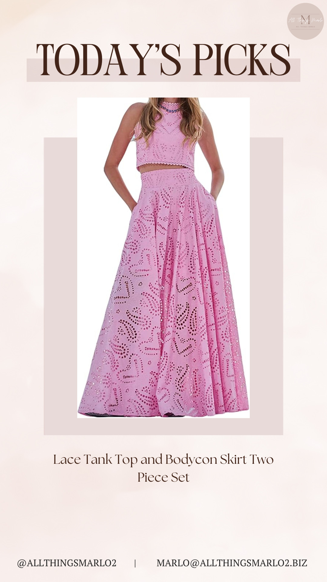 Lace Tank Top and Bodycon Skirt Two Piece Set 

 #LTKSeasonal #LTKWorkwear #LTKTravel