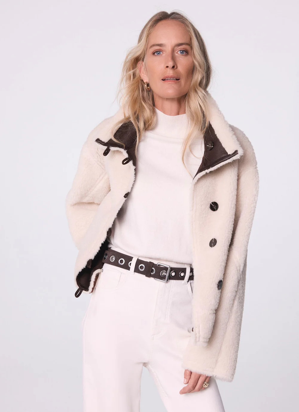 Brown Reversible Aviator Jacket | Mint Velvet