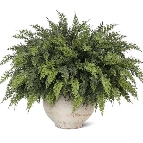 48 Pcs 18"Artificial Lifelike Touch Christmas Cedar Branches for Vase Decor | Amazon (US)