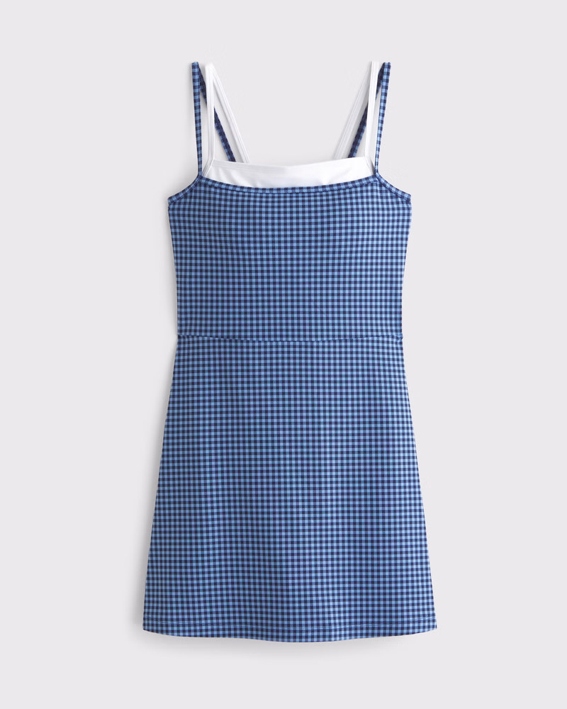 YPB studioFLEX Double-Layered Mini Dress | Abercrombie & Fitch (US)