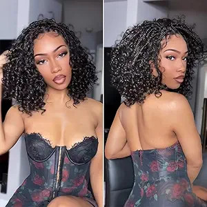 Frodio Veralux™ 13x6 HD Lace Frontal Wig Glueless 12" Cruly Boho Braids Water Wave Pre-Cut Lace... | Amazon (US)