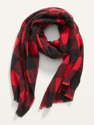 Plaid Flannel Blanket Scarf For Women | Old Navy (CA)