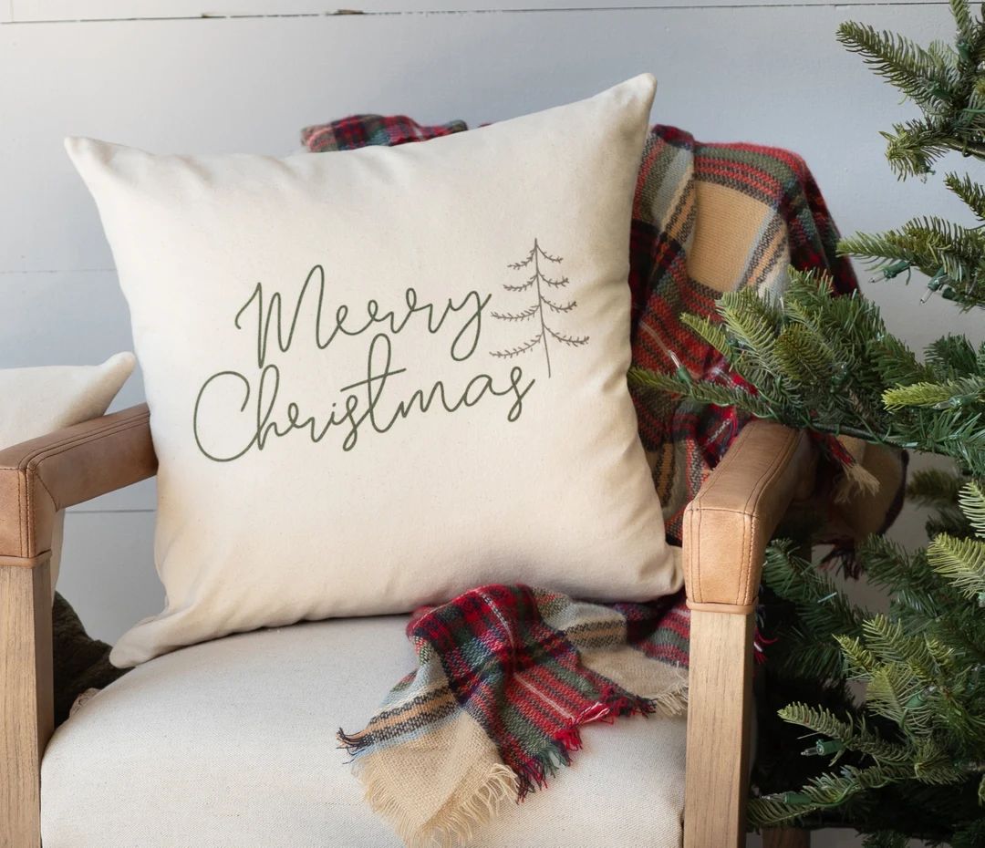 Christmas Pillow  Merry Christmas Pillow  Family Room Pillow - Etsy | Etsy (US)