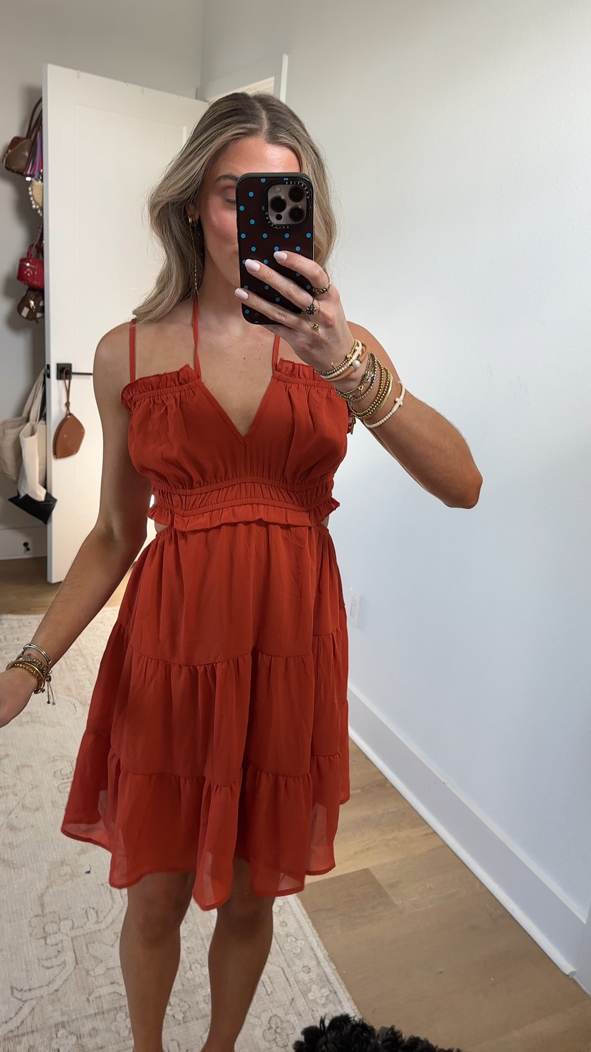 Amazon size small Wenrine Womens Summer Beach Mini Dress Adjustable Spaghetti Straps Sleeveless Backless Tiered Boho Sexy Dresses

#LTKootd #LTKSwim #LTKSaleAlert