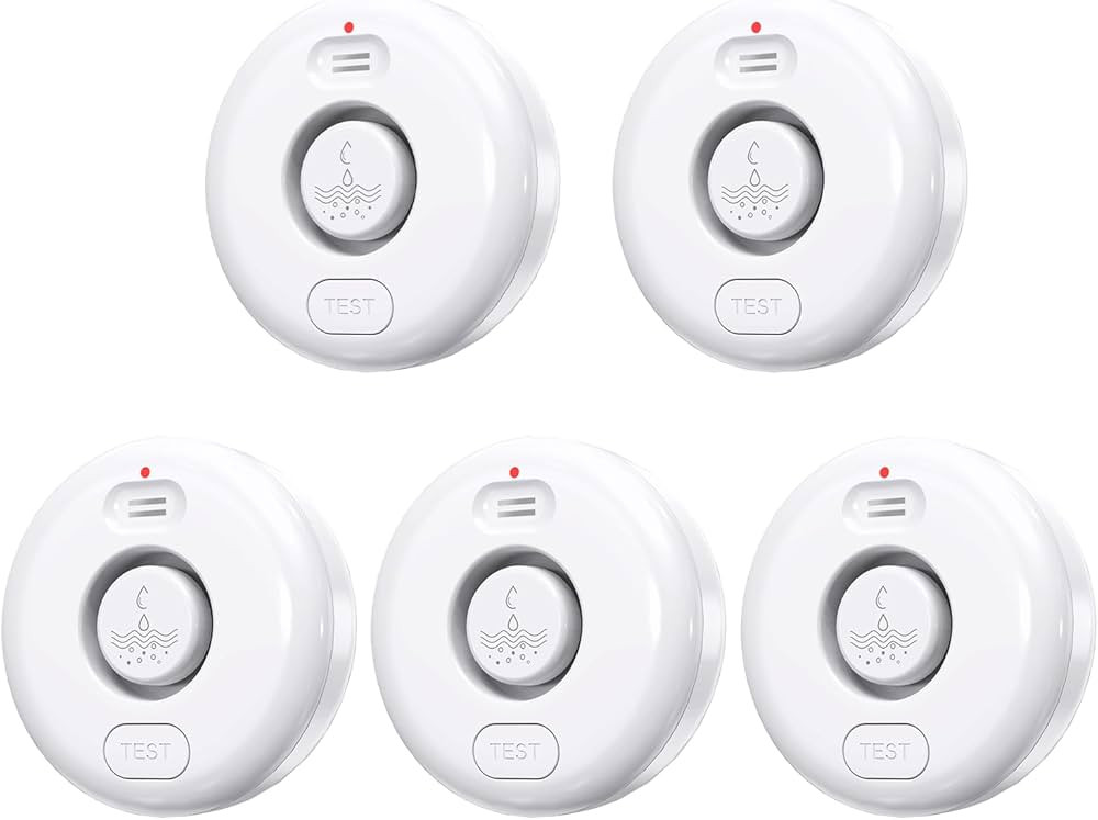 Water Leak Detectors 5 Pack, 120dB Loud Water Leak Sensor, Fansitc Wireless Water Leakage Alarm, ... | Amazon (US)