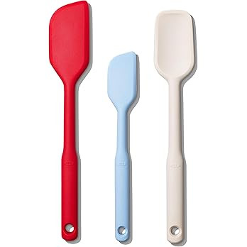 OXO Good Grips 3 Piece Silicone Spatula Set, One Size, Multi, Multicolor | Amazon (US)