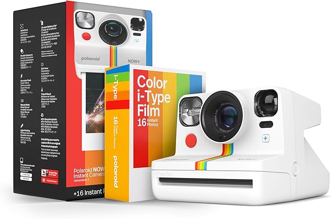 Polaroid Now+ Generation 2 - Camera + Film Bundle (16 Photos Included) - White - Bluetooth Connec... | Amazon (US)