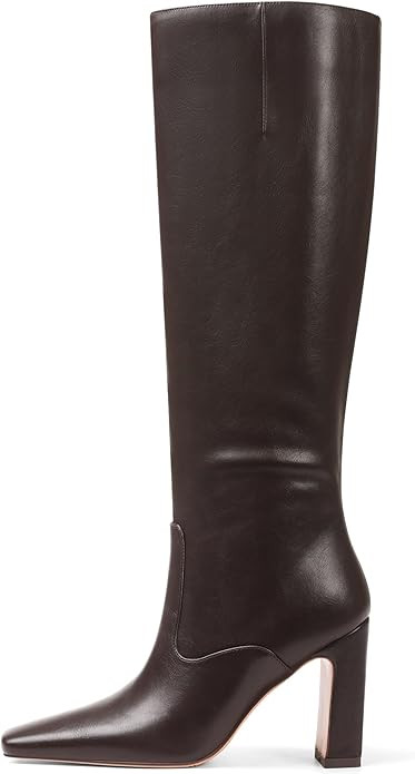 Lovee Cosee Women's Knee High Boots 2025 Chunky Block Heel Square Toe with Side Zipper Fall Winte... | Amazon (US)