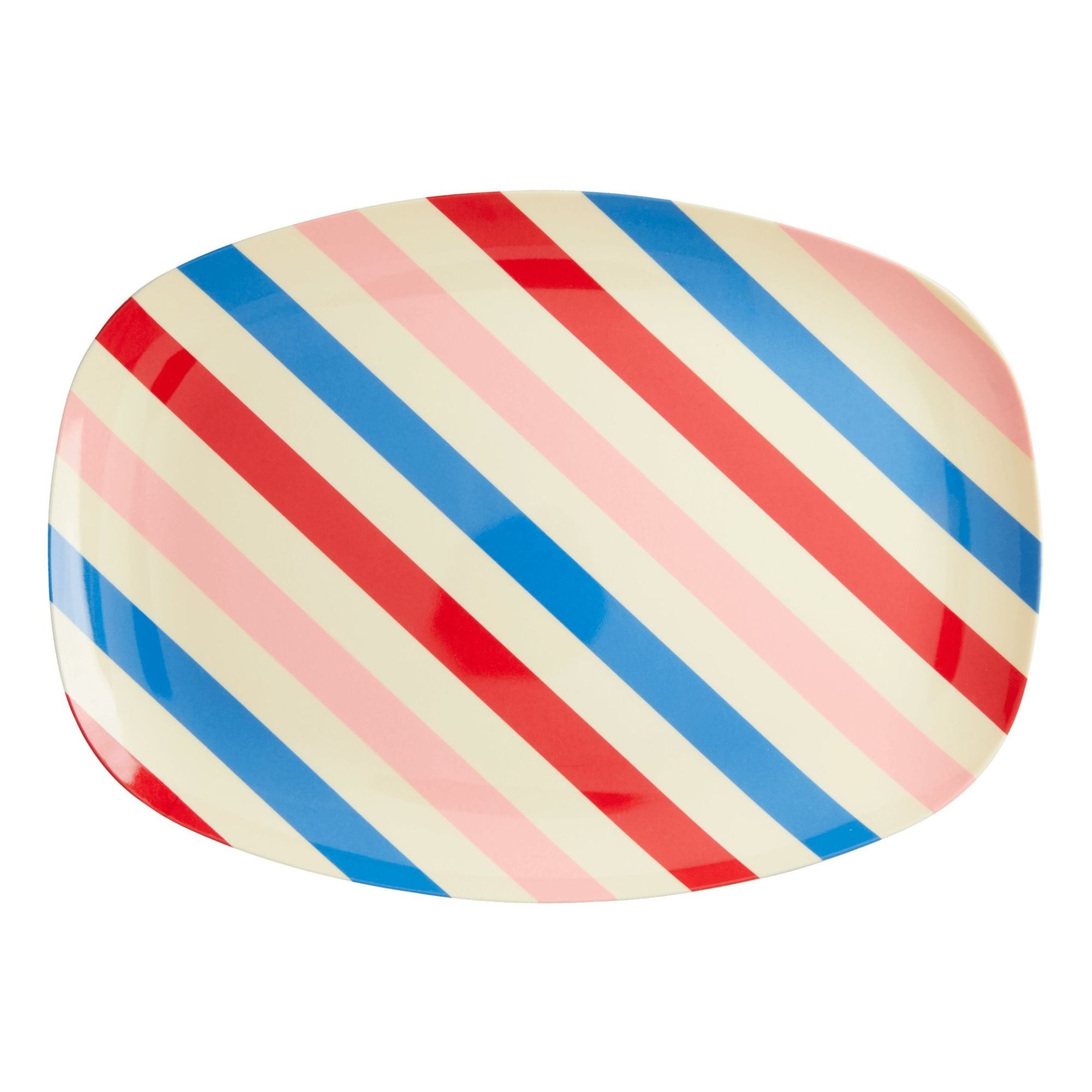 Candy Stripes Rectangular Plate Rice Design Children, Adult | Smallable DE