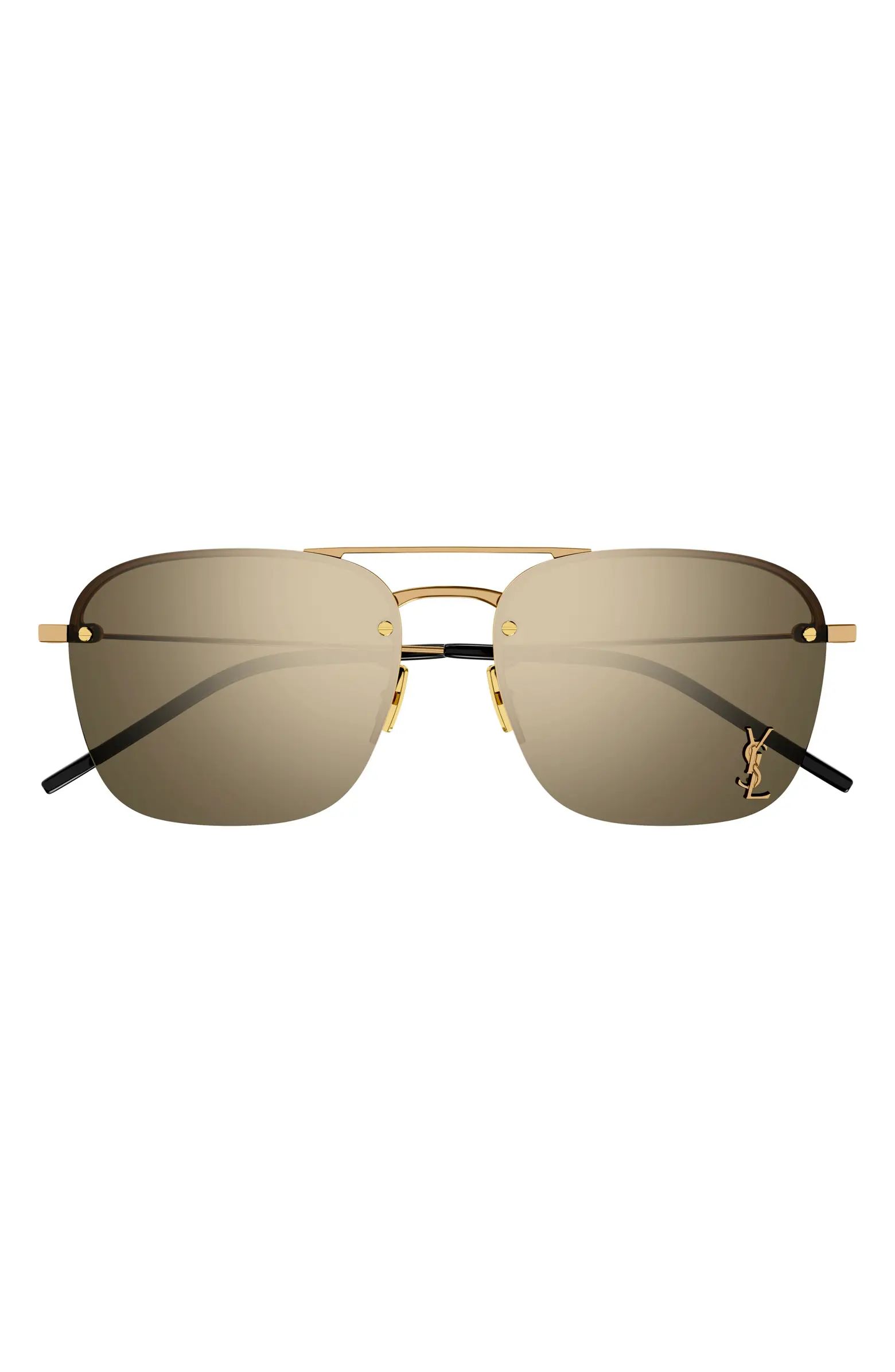 59mm Tinted Aviator Sunglasses | Nordstrom