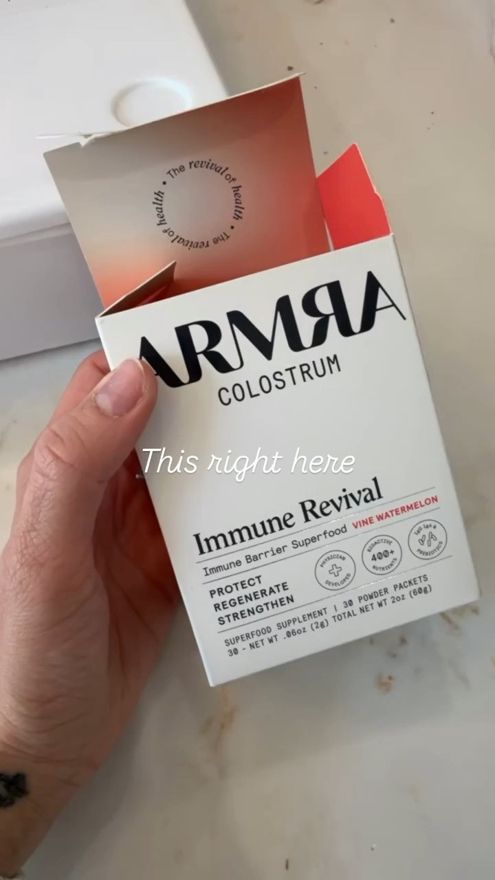 ARMRA colostrum has so many benefits! They have a jar, but also sell travel sticks in a pack like this. Love the watermelon flavor! 🍉

#LTKdayinmylife #LTKselfcare #LTKActive