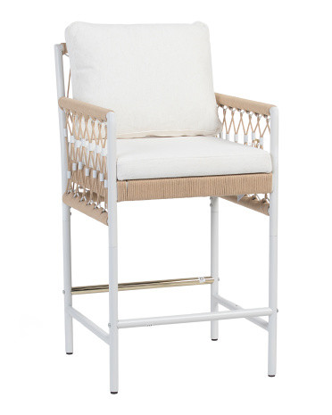 Counter Stool With Rope Detailing | TJ Maxx