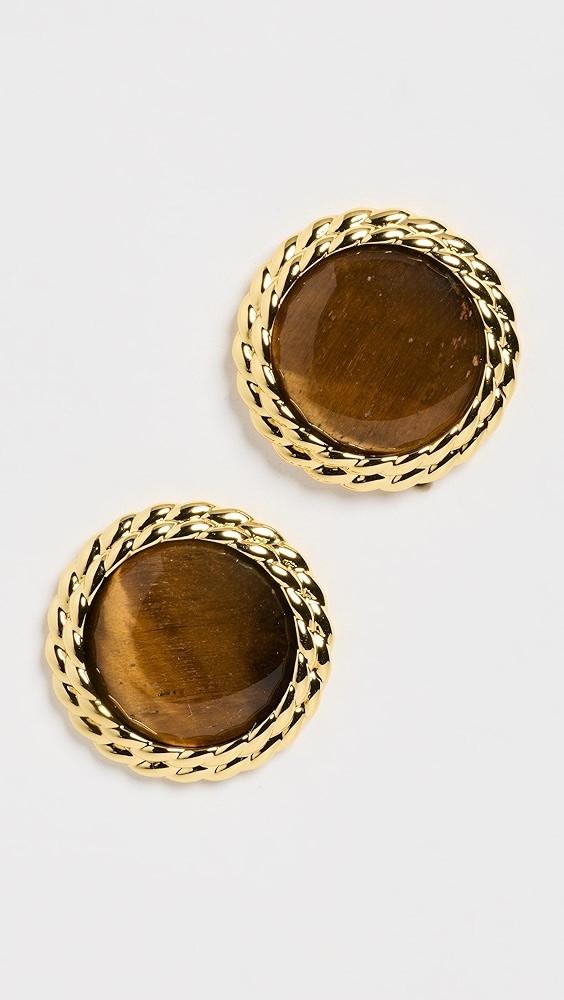 Round Tigers Eye Studs | Shopbop