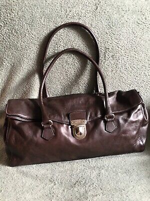 PRADA Vintage East West Leather Brown Handbag Shoulder Bag  | eBay | eBay US