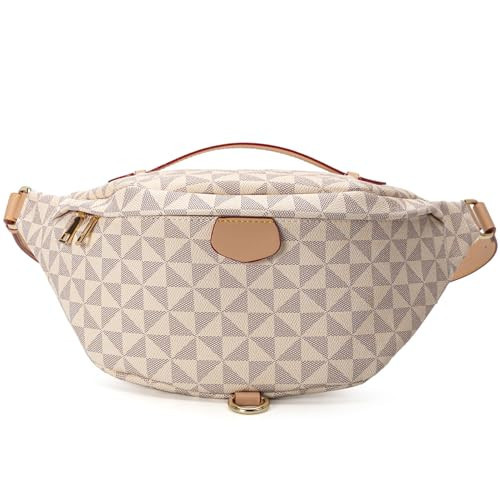 Crossbody Sling Bag for Women Men Leather Bum Belt Bags Fanny Pack Anti-theft Fastener Chest Bag for Travel | Amazon (US)