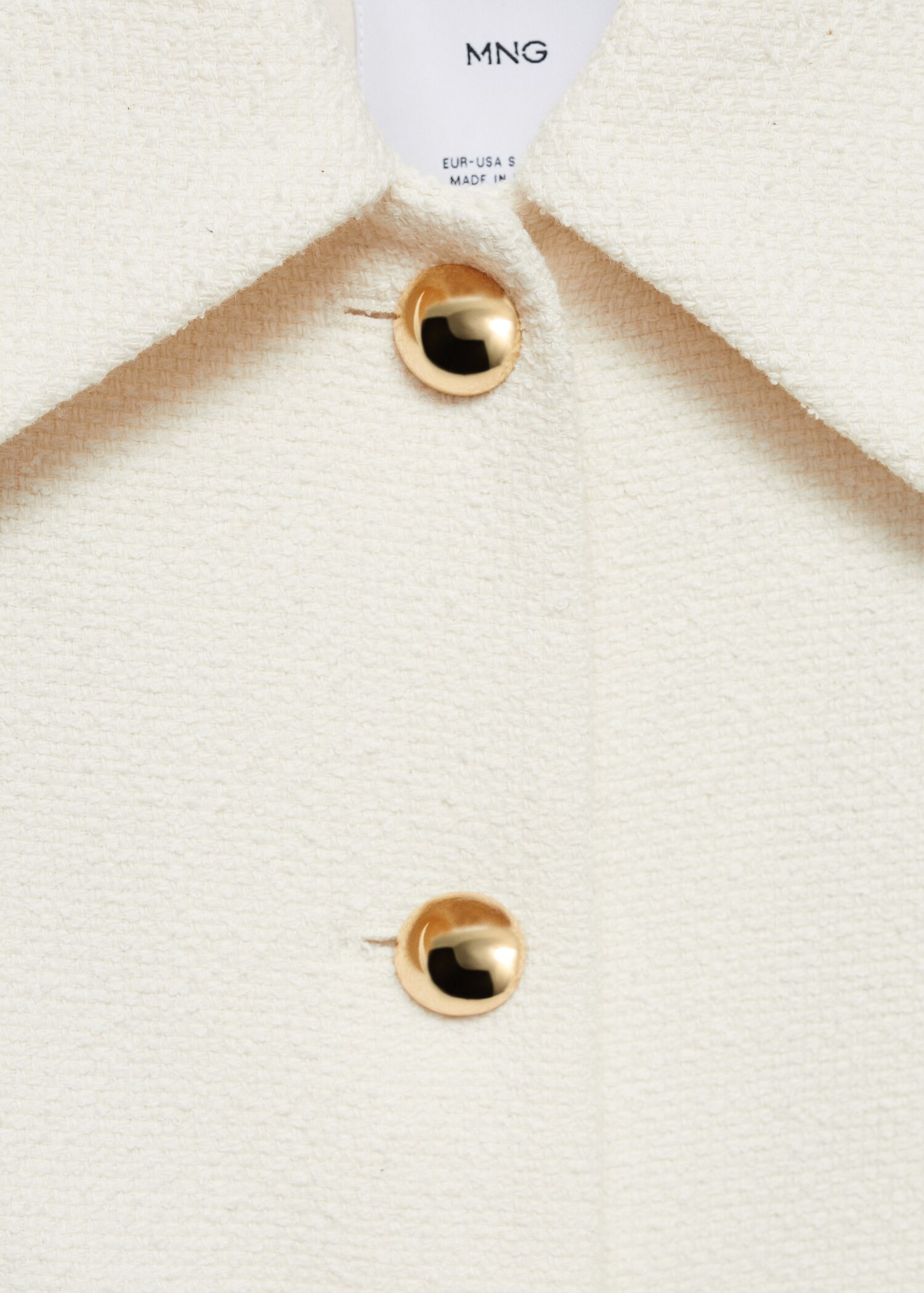 Tweed jacket with buttons | MANGO (UK)