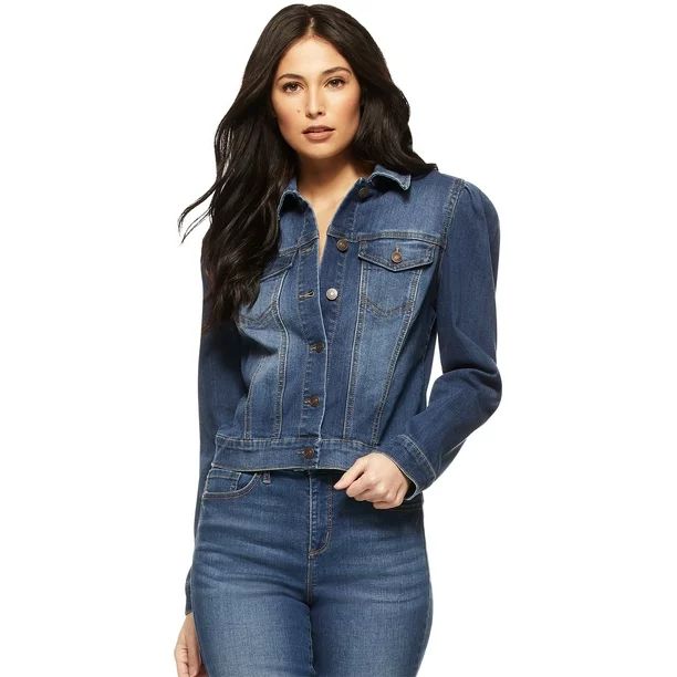 Sofia Jeans by Sofia Vergara - Sofia Jeans by Sofia Vergara Women’s Puff Sleeve Denim Jacket - ... | Walmart (US)