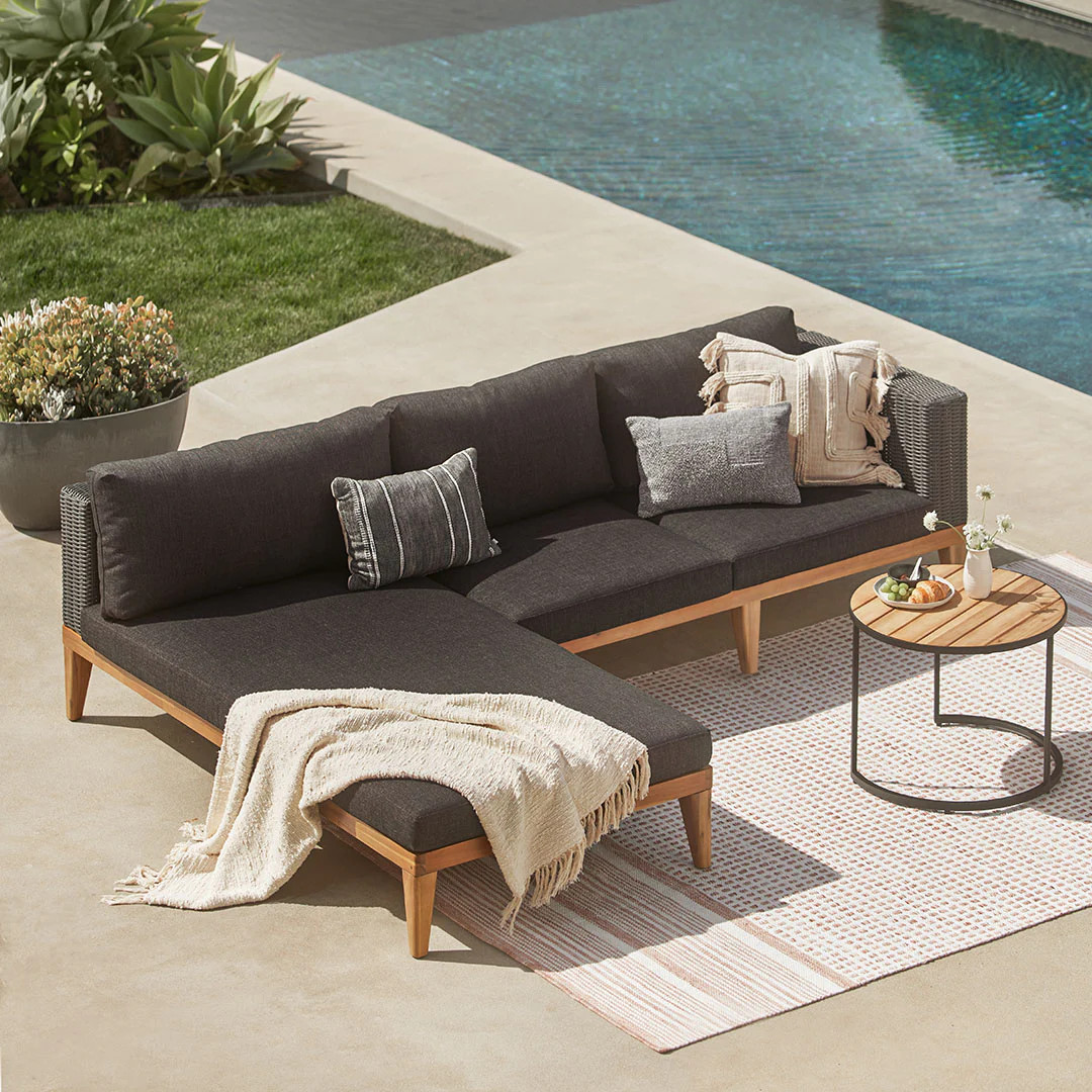 Urba 98" Outdoor Left Sectional - Slate Gray | Article