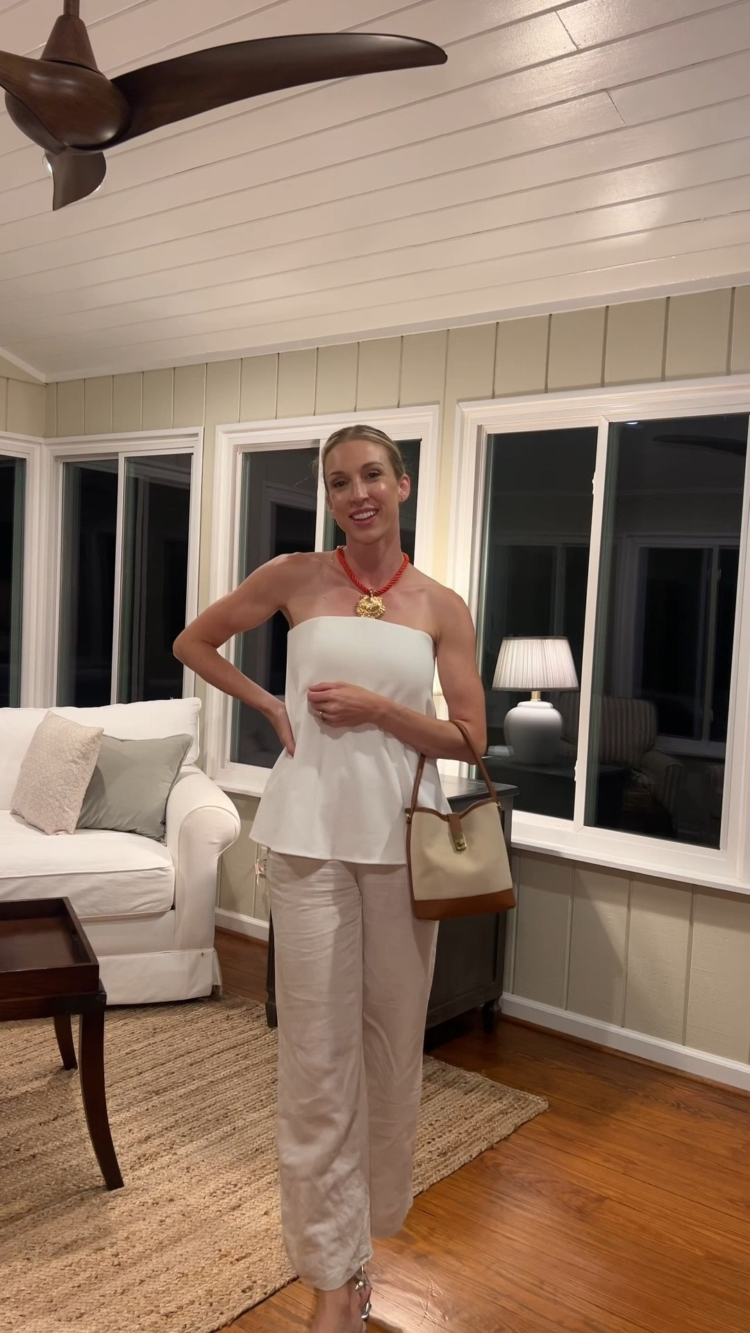 The girls night outfit I run back to again and again. My favorite outfit formula is one that includes basic foundational elements and one or two statement pieces.

Exhibit A: a nice pair of linen pants and strapless top paired with a statement necklace and fun sandals!

#datenightoutfit #girlsnightoutfit #whatiworetoday #ootn 

#LTKStyleTip #LTKSeasonal #LTKShoeCrush