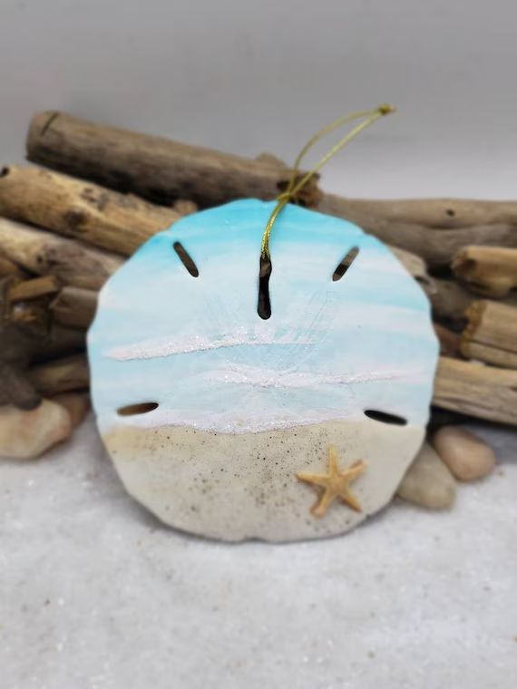 Hand Painted Real Sand Dollar Ornament Sand Dollar Ornament | Etsy | Etsy (US)