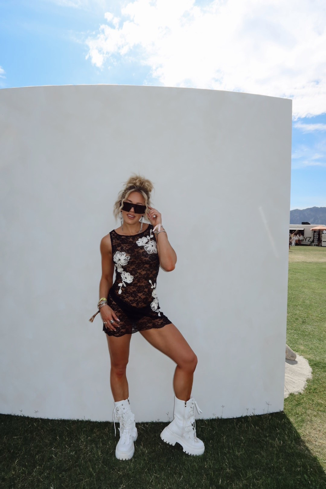 Coachella OOTD day 2🖤 Wearing black bikini bottoms and pasties under! 

#LTKSeasonal #LTKFestival #LTKFindsUnder100