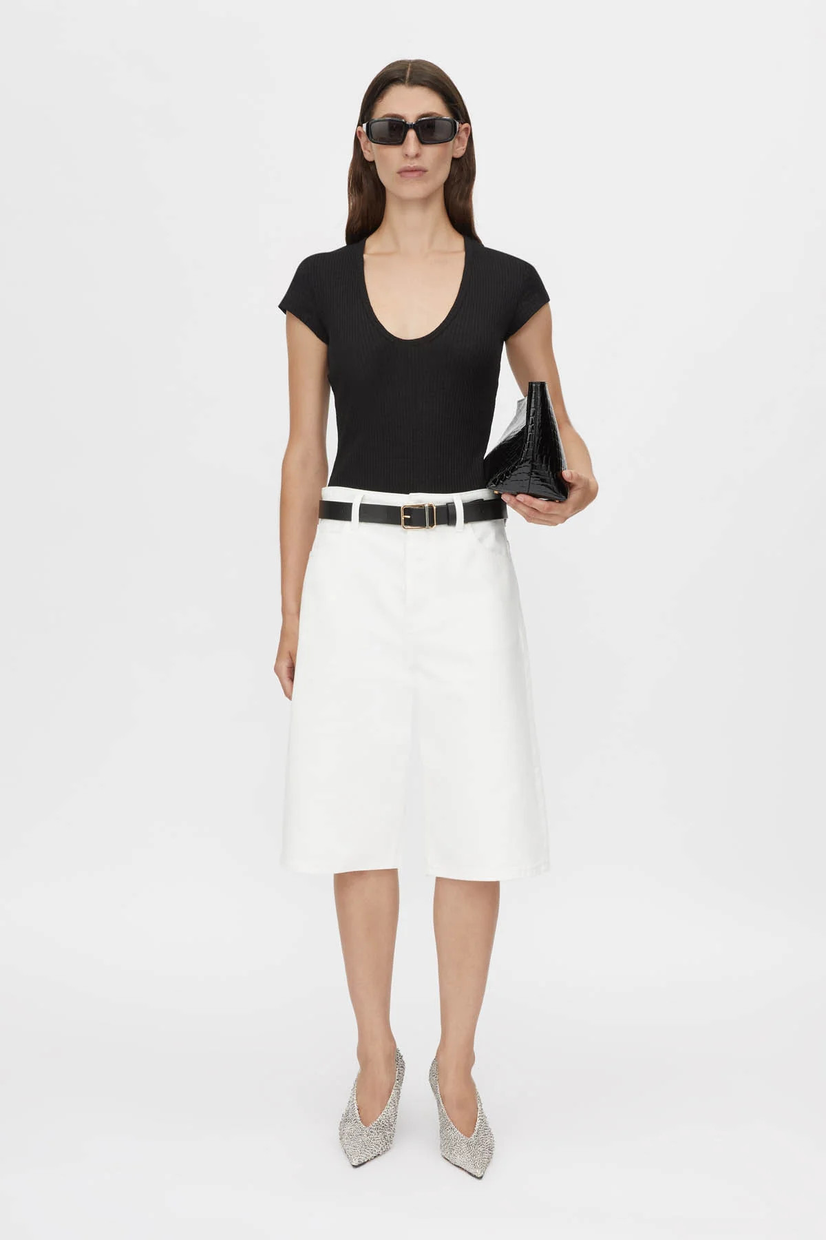 Jude Denim Bermuda Short in Salt White - CAMILLA AND MARC® C&M | CAMILLA AND MARC (ANZ)
