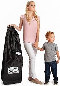 Gorilla Grip Umbrella Stroller Bag, Pouch and Luggage Tag, Airplane Travel Black | Amazon (US)