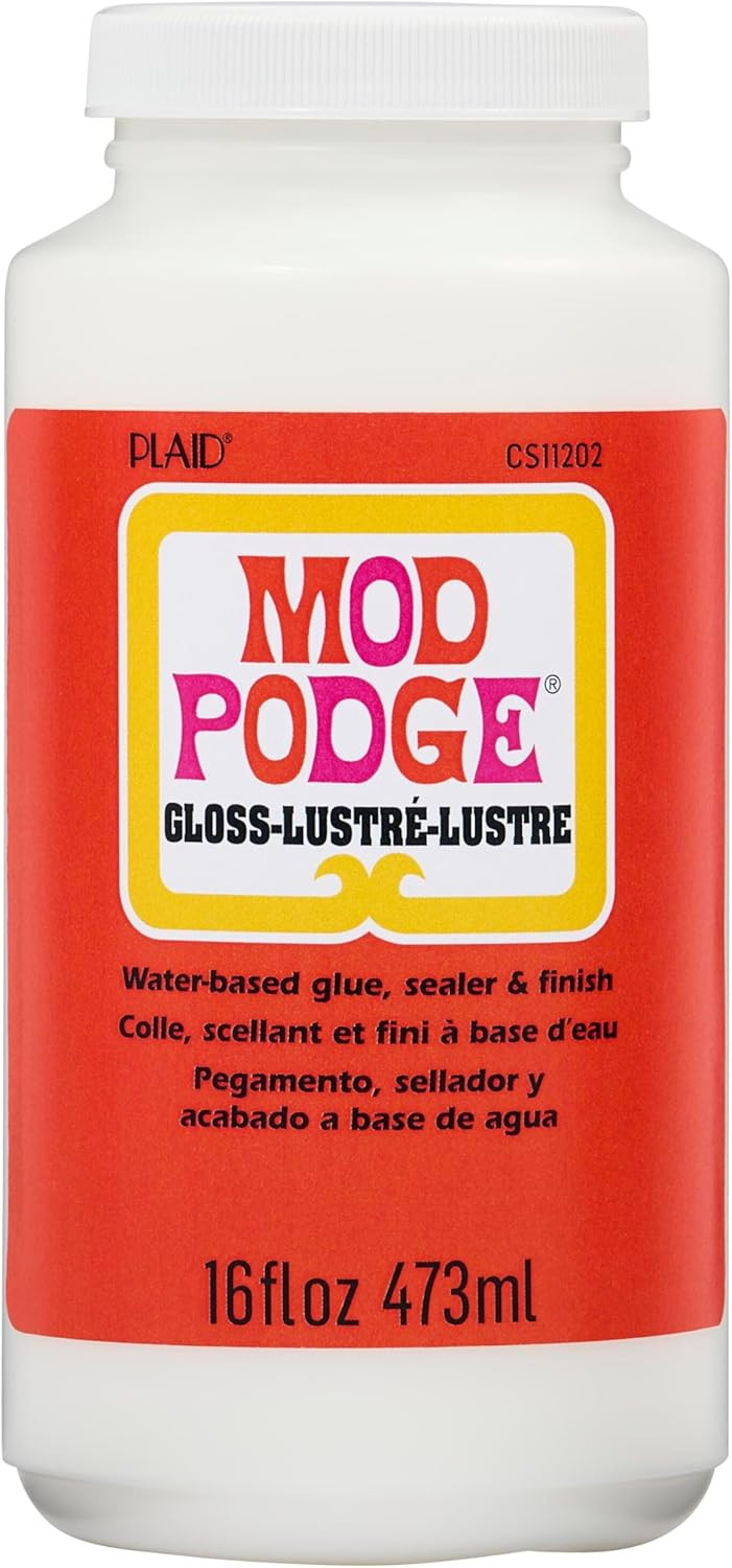 Mod Podge Gloss Sealer, Glue & Finish: All-in-One Craft Solution- Quick Dry, Easy Clean, for Wood, Paper, Fabric & More. Non-Toxic - Craft with Confidence, Made in USA, 16 oz., Pack of 1 | Amazon (US)