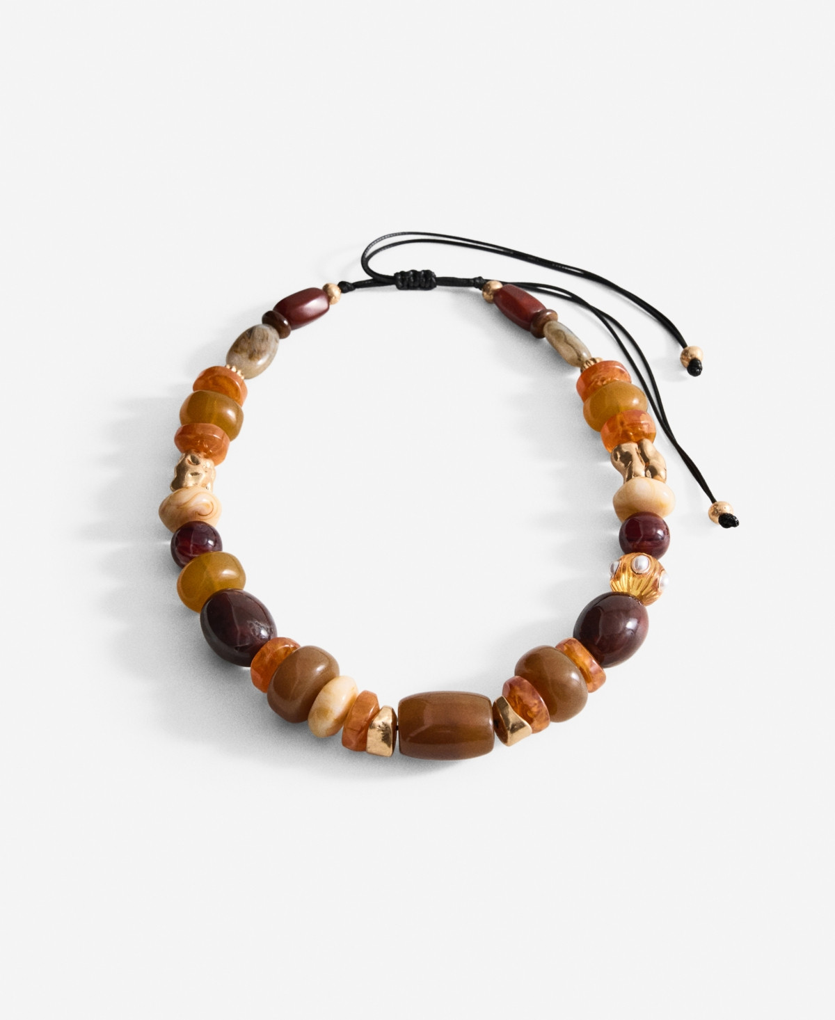 Mango Women's Combined Resin Balls Maxi Necklace - Brown | Macy's