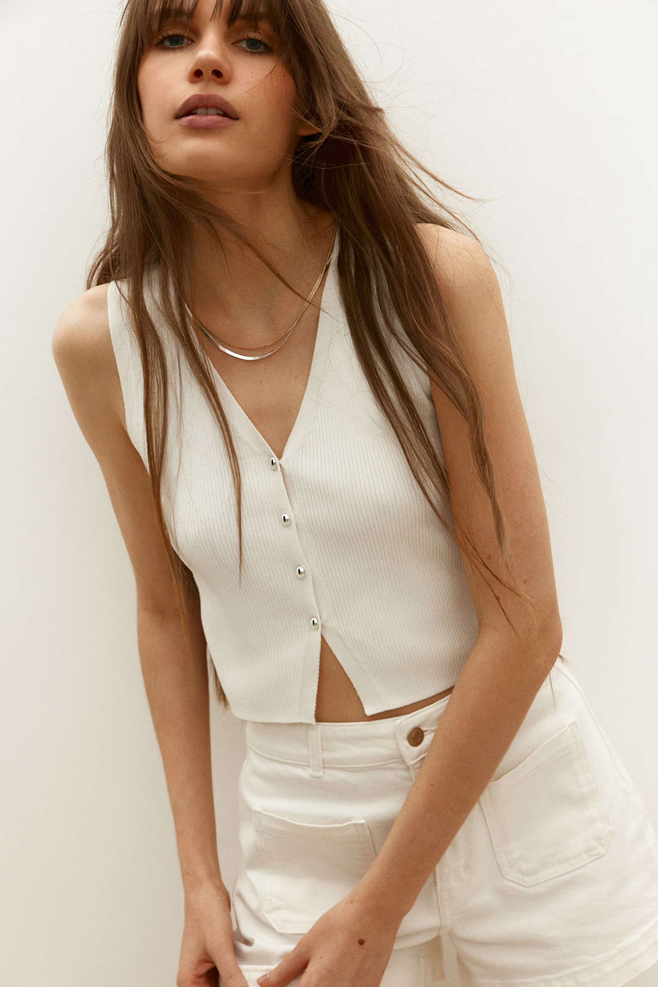 Button-Front Sweater Vest | H&M (US + CA)