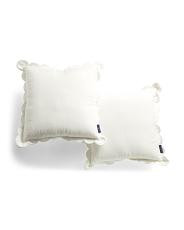 2pk 18x18 Outdoor Scalloped Trim Pillows | TJ Maxx