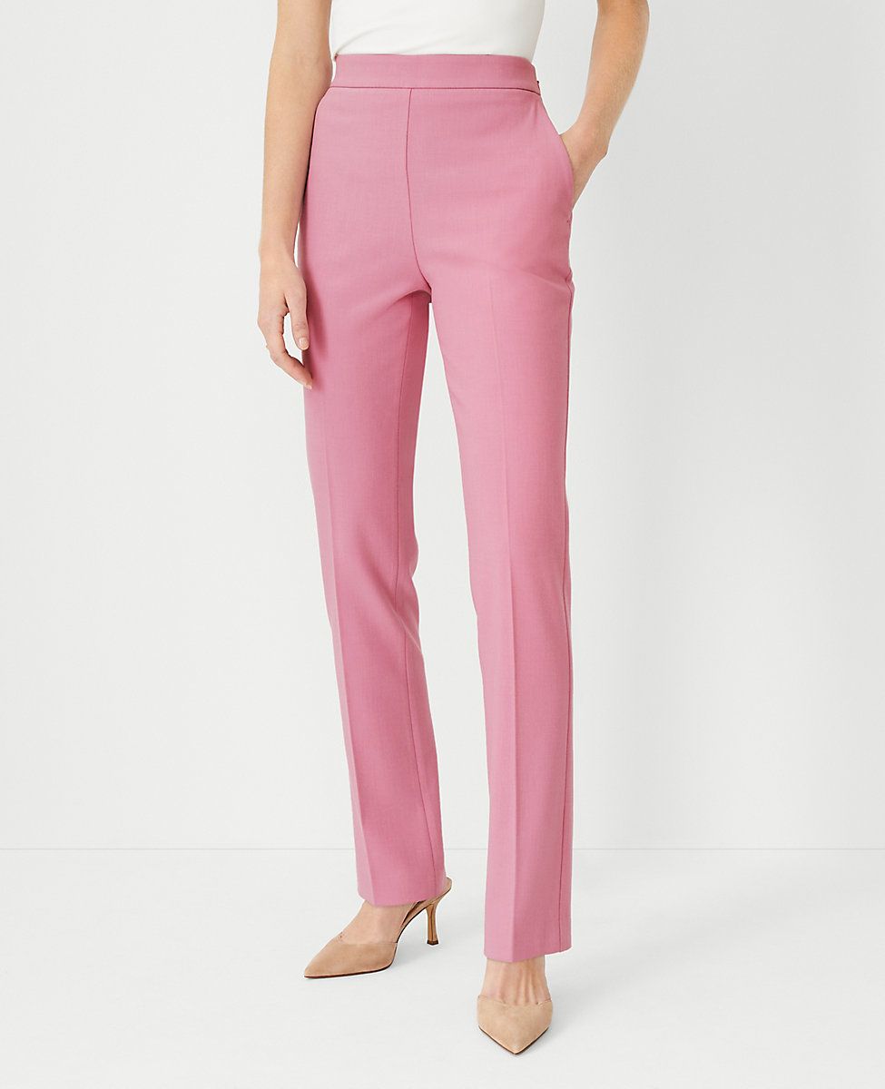 The Side Zip Straight Pant in Bi-Stretch | Ann Taylor (US)
