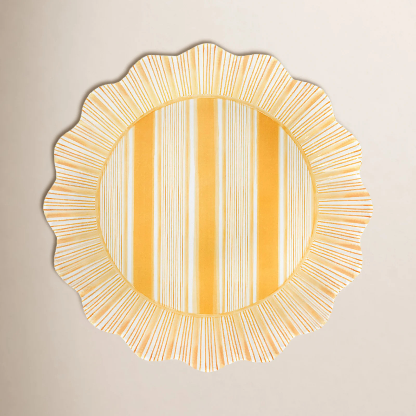 Cabana Stripe Melamine Dessert/Salad Plate Set/4 (Set of 4) | Birch Lane